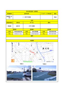 管理番号 種別 青森県-02- 202 県道 都道府県名 市町村 青森県 黒石市