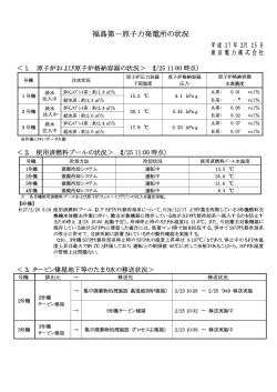 福島第一原子力発電所の状況（記者会見資料）（PDF 19.3KB）
