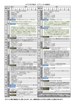ACTV京丹後局 11チャンネル番組表