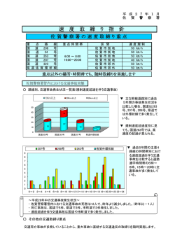 速度取締り指針 - 佐賀県警察本部