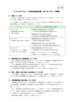 別紙 「エネルギアグループ知的財産報告書（2015年2月）」の概要