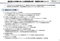 構成員から指摘のあった研究開発分野・課題等の例について