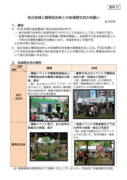 地元地域と関係自治体との地域間交流のお願い（PDF形式