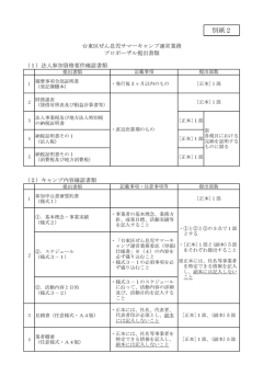 別紙2 プロポーザル提出書類（PDF：87KB）