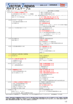 内外タイムテーブル