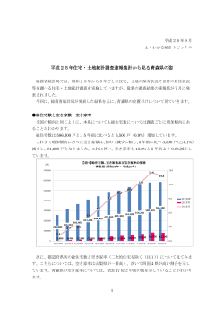 平成25年住宅・土地統計調査速報集計から見る青森県の姿 430KB