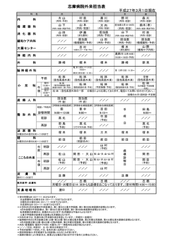H27年3月1日版 - 三重県立志摩病院