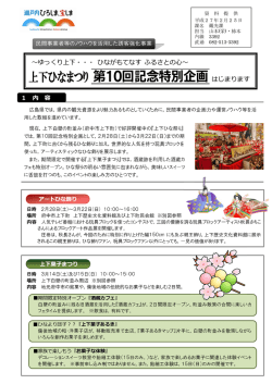 上下ひなまつり 第10 はじまります