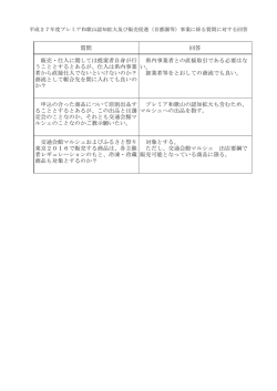 質問 回答 販売・仕入に関しては提案者自身が行 県内事業者との直接
