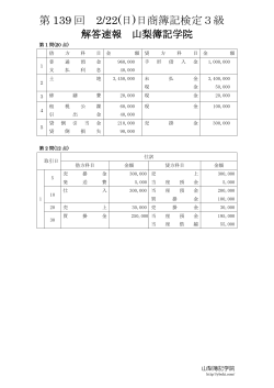 第 139 回 2/22(日)日商簿記検定3級