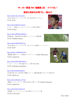 サッカー関連 Web 動画集(18)：中田英寿 伝説の試合など