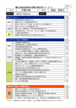 万葉の郷 節電行動計画