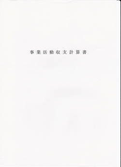 事 業 活 動 支 計 算 書