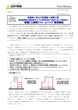 “部屋ごと断熱リフォームパック”発売開始(PDF形式 373.1KB)