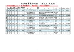 公民館事業予定表 (平成27年3月)
