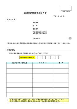 訪問調査員報告書（PDF：88.6KB）