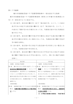1 第17号議案 桶川市放課後児童クラブ設置管理条例の一部を改正する