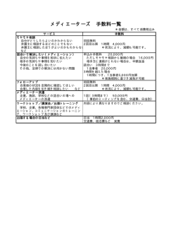 メディエーターズ 手数料一覧