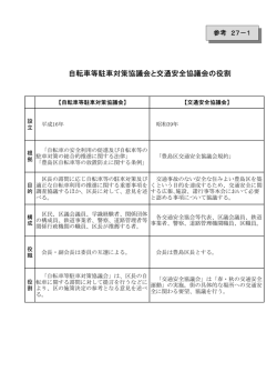 自転車等駐車対策協議会と交通安全協議会の役割