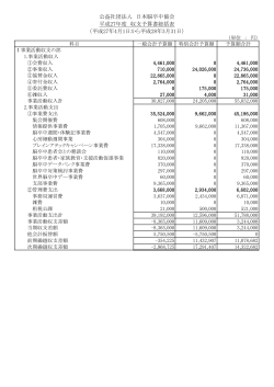 平成27年度収支予算書（PDF）