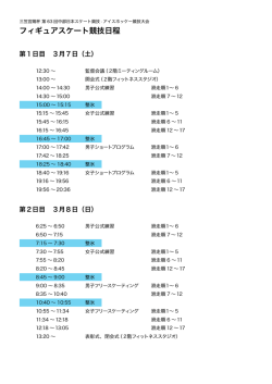 フィギュアスケート競技日程