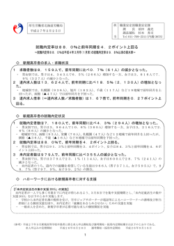 平成27年3月卒業者1月末現在 - 北海道労働局