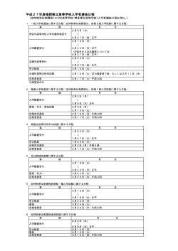県立高等学校日程 [PDFファイル／104KB]