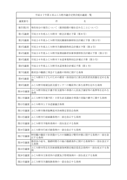 平成27年第1回定例会提出議案一覧[PDF：109KB]