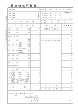 診 療 領 収 明 細 書
