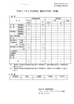 議決の内容 (先着義