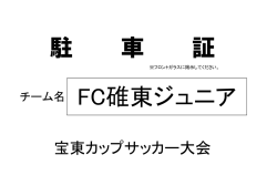 宝東カップサッカー大会