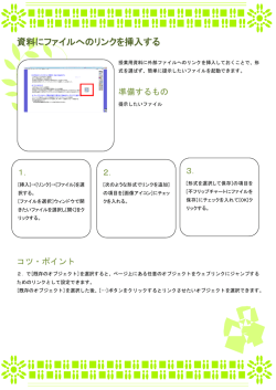 資料にファイルへのリンクを挿入する