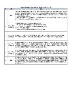 板橋区長期基本計画審議会（第7回） 意見メモ一覧