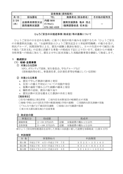 記者発表（資料配布） 月/日 担当課名 TEL 発表者名（担当者名） その他