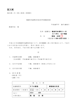 記入例 - 飯舘村