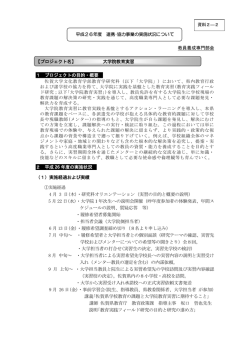 教員養成専門部会 【プロジェクト名】 大学院教育実習 1