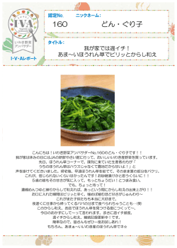 認定No.160 どん・ぐり子さん