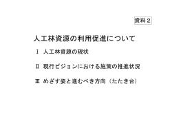 資料2 人工林資源の利用促進について（PDF：604KB）