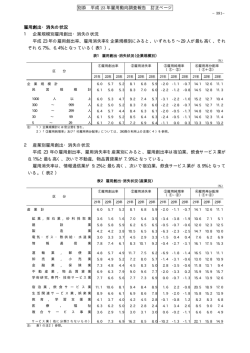 別添 平成 23 年雇用動向調査報告 訂正ページ 雇用創出・消失の状況 1