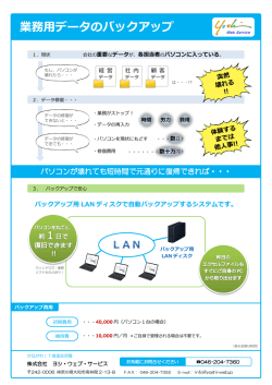業務用データのバックアップ