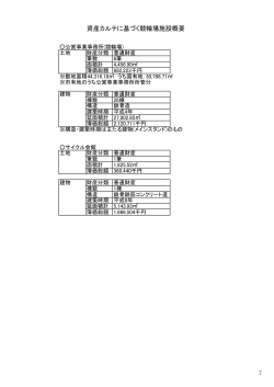 資産カルテに基づく競輪場施設概要