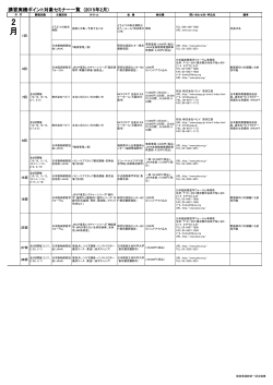 講習実績ポイント対象セミナー一覧 (2015年2月)