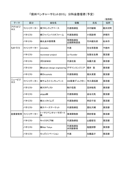 分科会登壇者リスト（PDF：86KB）