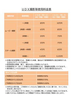 写真撮影使用料金表（PDF：119 KB）