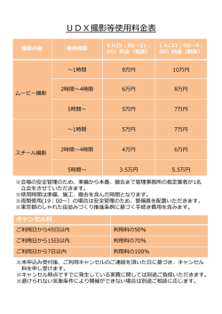 写真撮影使用料金表（PDF：119 KB）