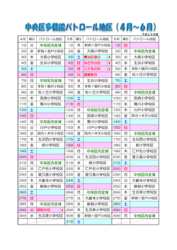 中央区内全域 大森小学校区 中央区内全域 大森小学校区 大森小学
