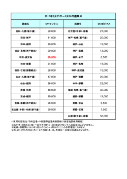 割引運賃「SKYビジネス」