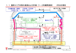 1．1 護岸エリア対策の進捗および計画 [1－2号機間進捗] 1月28日現在