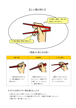 正しい箸の持ち方（PDF：40KB）