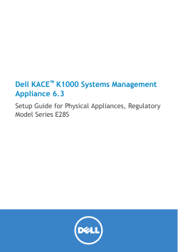 Dell KACE™ K1000 Systems Management